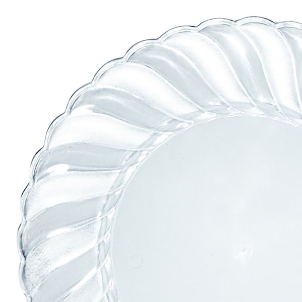 Smarty Had A Party 10.25" Clear Flair Plastic Dinner Plates (144 Plates), 144PK 210CL-CASE - main